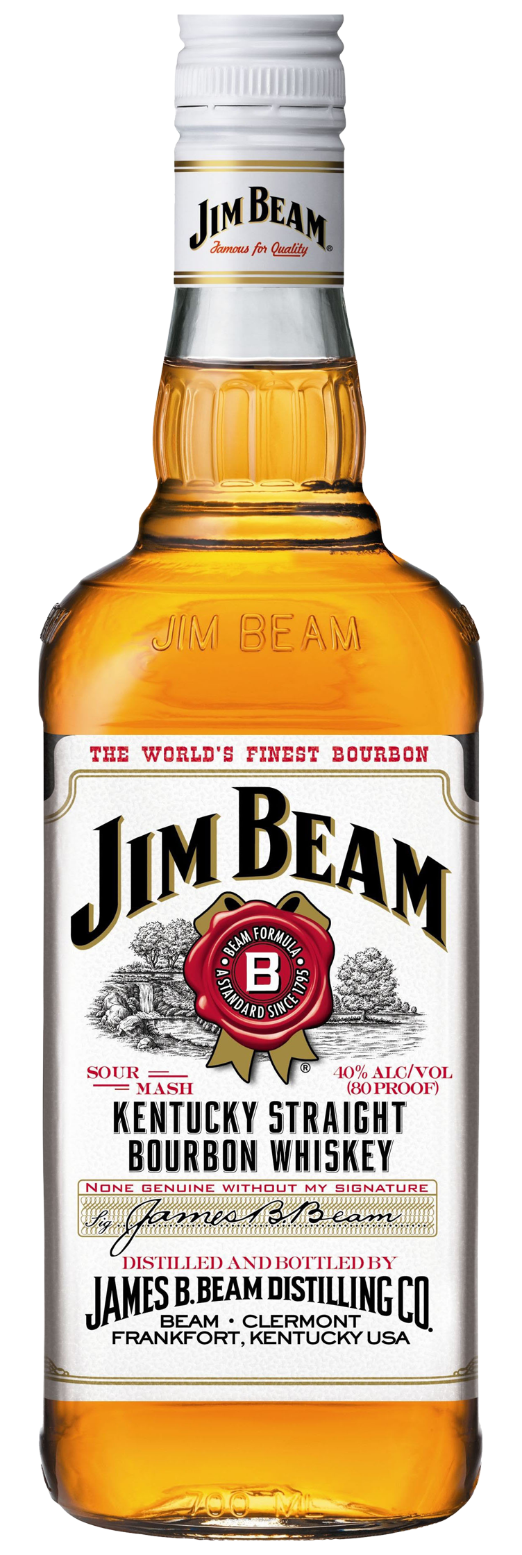 Jim Beam White Label Kentucky Straight Bourbon Whiskey