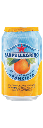 San Pellegrino Sparkling Aranciata 24 x 330ml Can (mobile)