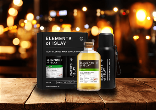Elements of Islay set with flask